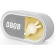 alarm clock with led bunny night light pure fnl 05 ingrid white long forever light photo
