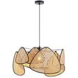 eurolamp fotistiko kremasto rattan 1xe27 max15w 390x1270mm kafe mayro arte illumina kai photo