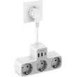 tessan 6 in 1 power strip 3xschuko 2xusb 1xtype c 15cm cable ts 323x c photo