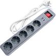lamtech 5way surge protector with 1xtype c 1xusb 5xschuko black photo
