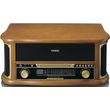 lenco classic phono tcd 2551wd wooden retro turntable with bt am fm radio usb encoding and speaker photo