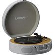 lenco ls 66gy round turntable with at 3600 and built in speake photo