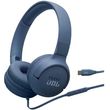 jbl tune 520c blue on ear wired headphones photo