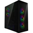 arctic xtender black black window with gpu vertical mount mid tower case w a rgb fans photo