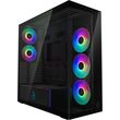 case arctic xtender mirror black window w o gpu vertical mount mid tower case w a rgb fans photo
