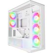 arctic xtender white transparent window with gpu vertical mount mid tower case w a rgb fans photo