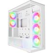 arctic xtender white transparent window w o gpu vertical mount mid tower case w a rgb fans photo