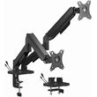 gembird adjustable desk 2 display mounting arm with usb ports 17� 32� black ma da2u 01 photo