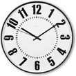 hama formentera wall clock 35 cm no ticking black white photo