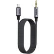 audio aux cable foneng bm31 metal lightning to 35mm 1m black photo