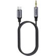 audio aux cable foneng bm31 metal usb c to 35mm 1m black photo