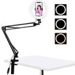 desktop arm stand puluz with 20cm led vlogging ring pkt3089b photo