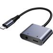 2 in 1 audio adapter joyroom sy l01 lightning to 35mm lightning black photo