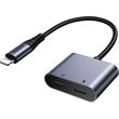 2 in 1 audio adapter joyroom sy l02 lightning to double lightning black photo