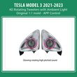 digital iq ambient ts 3920 tesla model 3 mod 2021 2023 ambient light 4d rotating tweeters photo