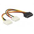 delock 15 pin sata 4 pin molex cable 02m polyxromo 65159 photo