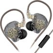 kz edx lite transparent grey with mic iem 35 in ear monitor earphones super linear hifi bass photo