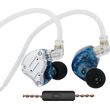 kz zs10 pro blue with mic iem 35 musician in ear monitor earphones 4ba 1dd 5 driver 10mm metal photo