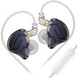 kz zsn pro 2 black blue with mic iem 35 in ear monitor earphones hybrid 1ba 1dd 10mm metal hifi photo