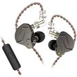 kz zsn pro grey mic iem 35 in ear monitor earphones dynamic hybrid dual driver 1ba 1dd photo