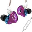 kz zst purple with mic iem 35 in ear monitor earphones dynamic hybrid dual driver 1ba 1dd photo