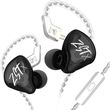 kz zst x black with mic iem 35 in ear monitor earphones dynamic hybrid dual driver 1ba 1dd photo