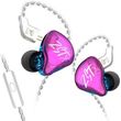 kz zst x purple with mic iem 35 in ear monitor earphones dynamic hybrid dual driver 1ba 1dd photo