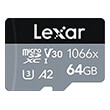 lexar professional 1066x 64gb micro sdxc uhs i u3 v30 a2 silver series lms1066064g bnang photo