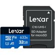 lexar high performance 633x 32gb micro sdhc uhs i u1 v10 a1 blue series lms0633032g bnnng photo