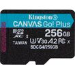 kingston sdcg4 256gbsp canvas go plus gen4 256gb micro sdxc 200mb s read a2 u3 v30 photo