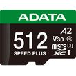 adata ud512gui3v30a2sp ra1 speed plus 512gb micro sdxc uhs i 180mb s u3 c10 with adapter photo