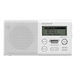 sony xdr p1dbpw alarm clock with fm am radio white photo