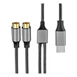 4smarts active audio cable matchcord usb c to 2 cinch socket 20cm textile black photo
