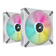 corsair co 9050119 ww fan ml140 elite airguide white rgb dual pack with lighting node core photo