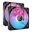 corsair co 9051020 ww rx140 icue link rgb fan starter kit 2 x 140mm black with icue link system hub photo