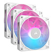 corsair co 9051022 ww rx120 icue link rgb fan starter kit 3 x 120mm white with icue link system hub photo