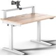 corsair gaming desk platform 4 elevate desk white wood light pine stain photo