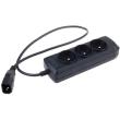 extreme media nsp 0517 power strip 3 sockets for ups system iec connector black photo