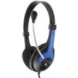 esperanza eh158b stereo headphones with microphone rooster blue photo