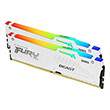 ram kingston kf556c36bweak2 32 fury beast white rgb 32gb 2x16gb ddr5 5600mhz cl36 amd expo dual photo