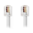 nedis tcgp90200wt20 telecom cable rj11 male rj11 male 2m white photo