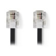 nedis tcgp90200bk50 telecom cable rj11 male rj11 male 5m black photo