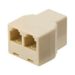 nedis tcgp90990iv telecom splitter rj11 female 2x rj11 female ivory photo