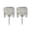 nedis ccgp52100iv20 rs232 cable d sub 25 pin male d sub 25 pin male 2m ivory photo