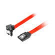 lanberg sata data ii 3gb s f f cable metal clips angled red 30cm photo