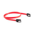lanberg sata data ii 3gb s f f cable metal clips red 30cm photo