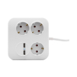 rev powerquad 3 fold 2x usb white multiple socket outlet photo