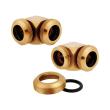 corsair hydro x fitting hard xf 90� angled gold 2 pack 12mm od compression photo