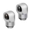 corsair hydro x fitting adapter xf 90� angled rotary chrome 2 pack photo