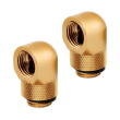 corsair hydro x fitting adapter xf 90� angled rotary gold 2 pack photo